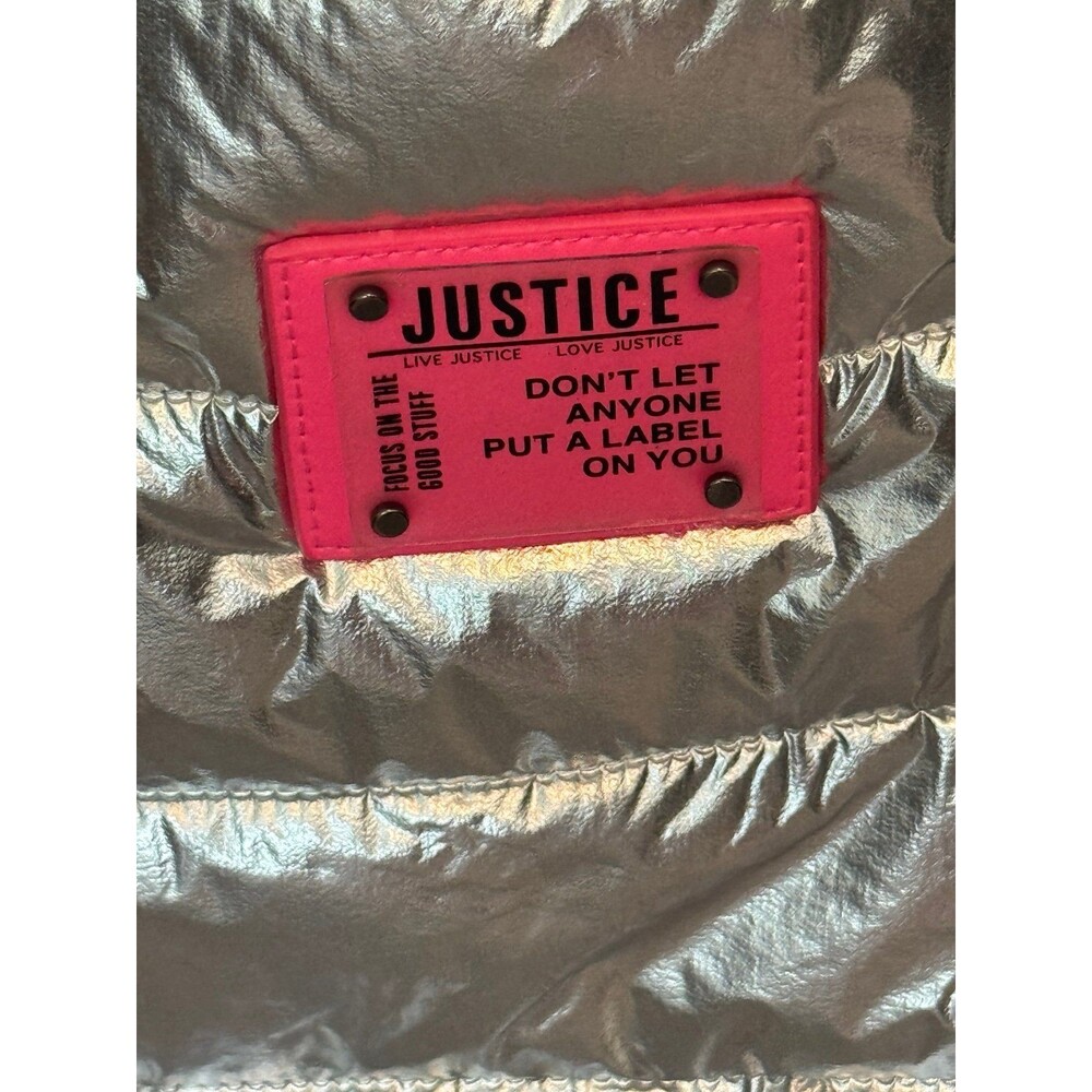 Justice Brand, Silver Shimmer, Puffer Travel Bag, Girl’s Accessories & Fun - Picture 3 of 10